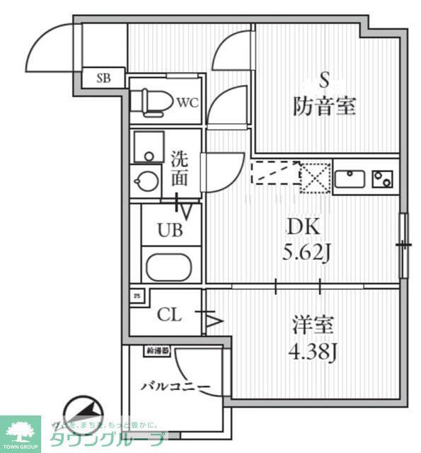 TS CUORE MUSE落合南長崎(1DK/3階)の間取り写真