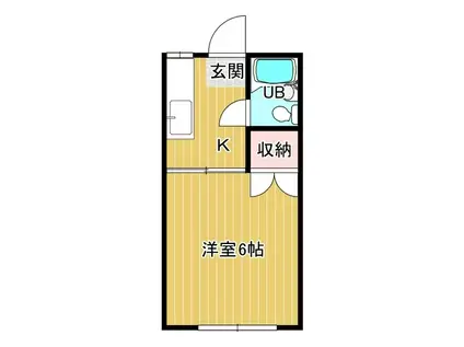 カーサグラティア(1K/2階)の間取り写真