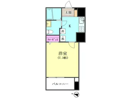 プロスペールS(1K/3階)の間取り写真