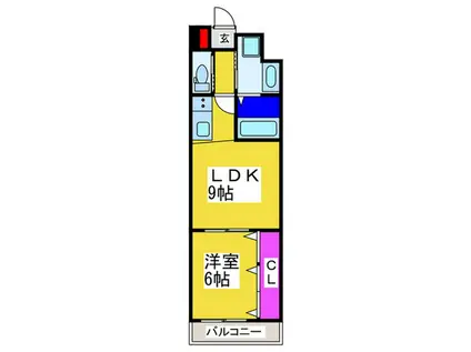 ISハイツ(1LDK/1階)の間取り写真