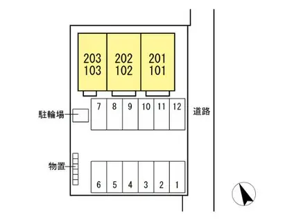 リヴェール(1LDK/1階)の間取り写真