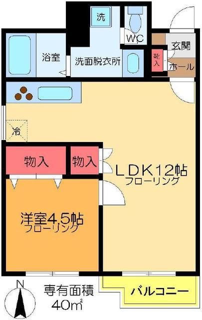 プティーボワービル(1LDK/3階)の間取り写真