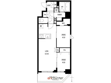 アーバンパーク日暮里II(2LDK/7階)の間取り写真