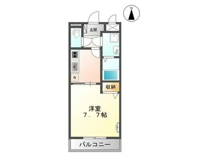 マンションファヴォーレ(1K/2階)の間取り写真
