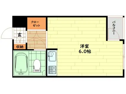 中之島LIVE(ワンルーム/5階)の間取り写真