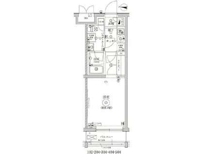 レアライズ羽田(1K/5階)の間取り写真