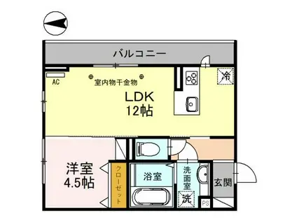 リ・ルミエール(1LDK/2階)の間取り写真