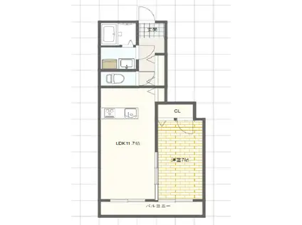 LA FOTUNA(1LDK/1階)の間取り写真