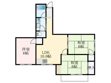 SAMURAIマンション(3LDK/6階)の間取り写真