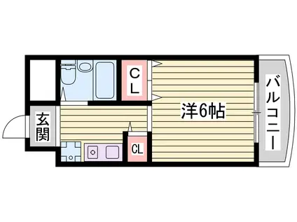 メゾンUQ(ワンルーム/3階)の間取り写真