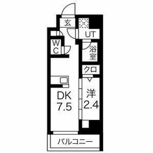 スパシエルクス亀戸(1DK/5階)の間取り写真