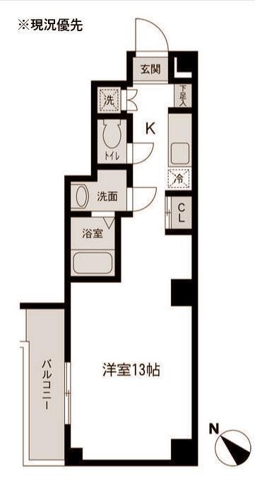 JMFレジデンス新横浜(ワンルーム/6階)の間取り写真