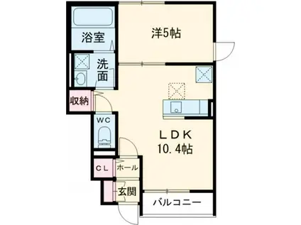 シャトームラシュウIII(1LDK/1階)の間取り写真