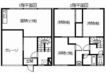 サンエーハイツ(3LDK/1階)の間取り写真