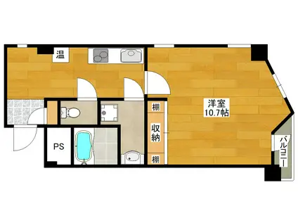 協同レジデンス江坂(1K/3階)の間取り写真