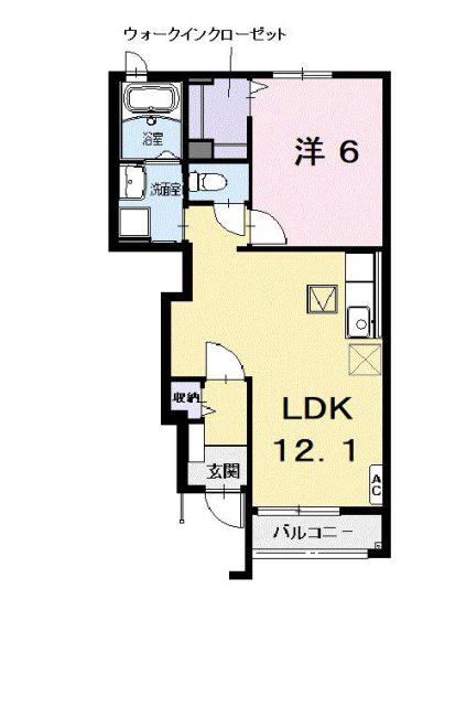 サンフローレンス(1LDK/1階)の間取り写真