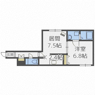 アクシズ171(1LDK/3階)の間取り写真