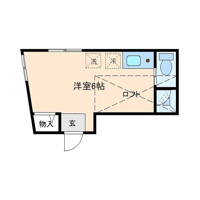 サンシャイン東中野(ワンルーム/2階)の間取り写真