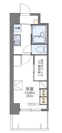 レオパレスGREENHILL(1K/10階)の間取り写真