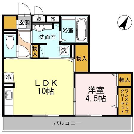 サンロイヤル(1LDK/2階)の間取り写真