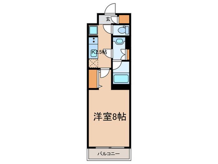 レクシード目白(1K/3階)の間取り写真