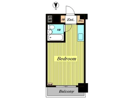 東建ニューハイツ九段(ワンルーム/7階)の間取り写真