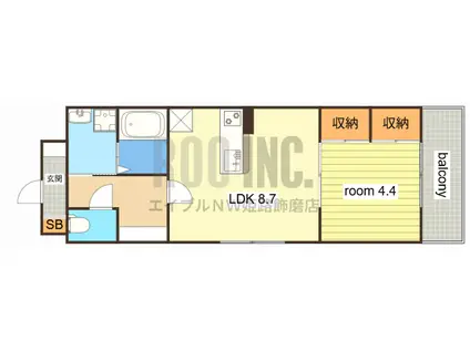 MISTRAL龍野町(1LDK/3階)の間取り写真