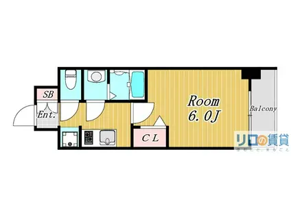 プレサンス東三国エンブレイス(1K/8階)の間取り写真