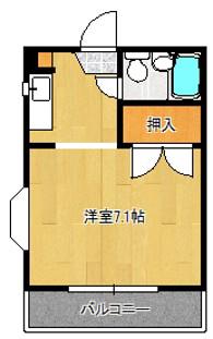 メゾン津田沼(1K/3階)の間取り写真
