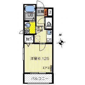 モンヴィ(1K/2階)の間取り写真