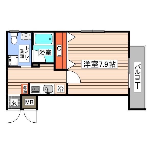 MAISON CHOUCHOU(1K/3階)の間取り写真