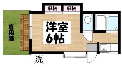 メゾン川口(ワンルーム/1階)の間取り写真