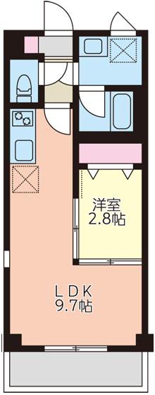 ラ・フォート(1LDK/1階)の間取り写真