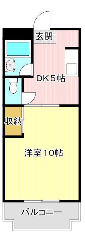 マンションアトラスII(1DK/4階)の間取り写真