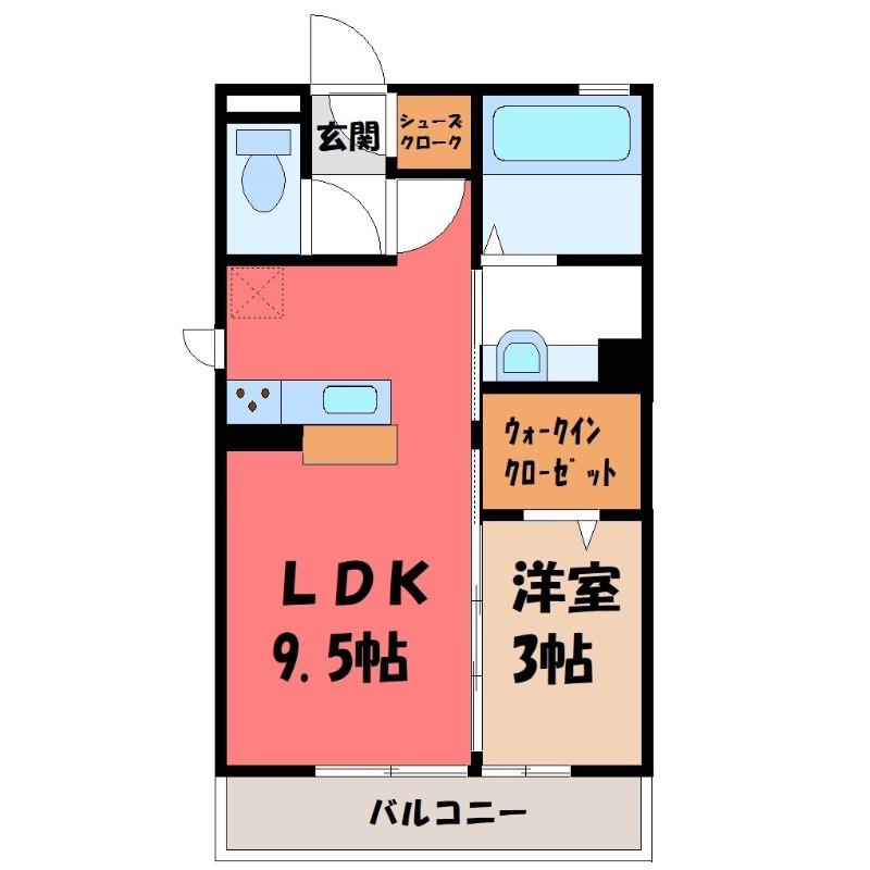MスカイII(1LDK/3階)の間取り写真
