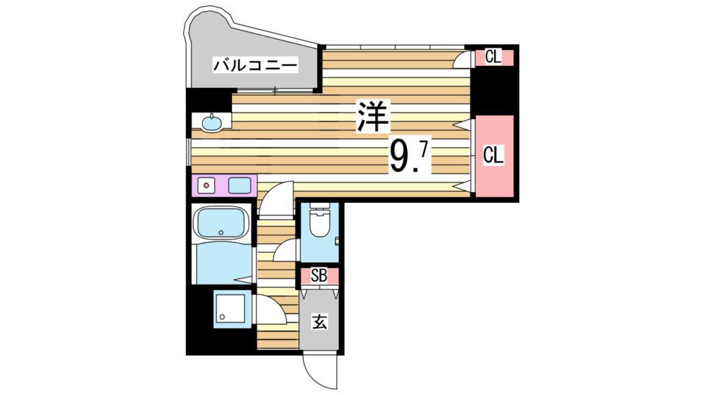 NESTY FLAT(1K/7階)の間取り写真