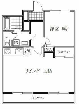 グレイスイセハラ(1LDK/4階)の間取り写真