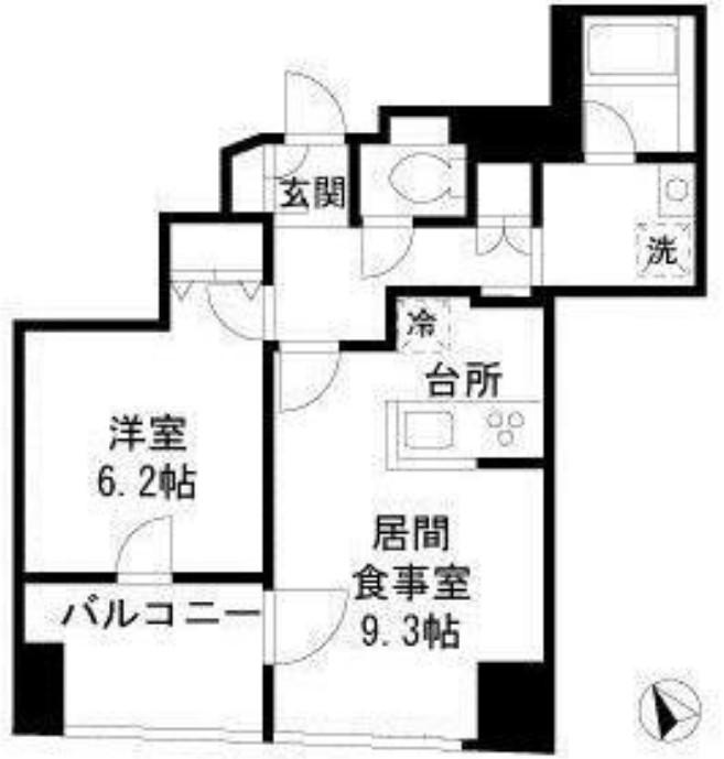 セルクル落合(1LDK/2階)の間取り写真