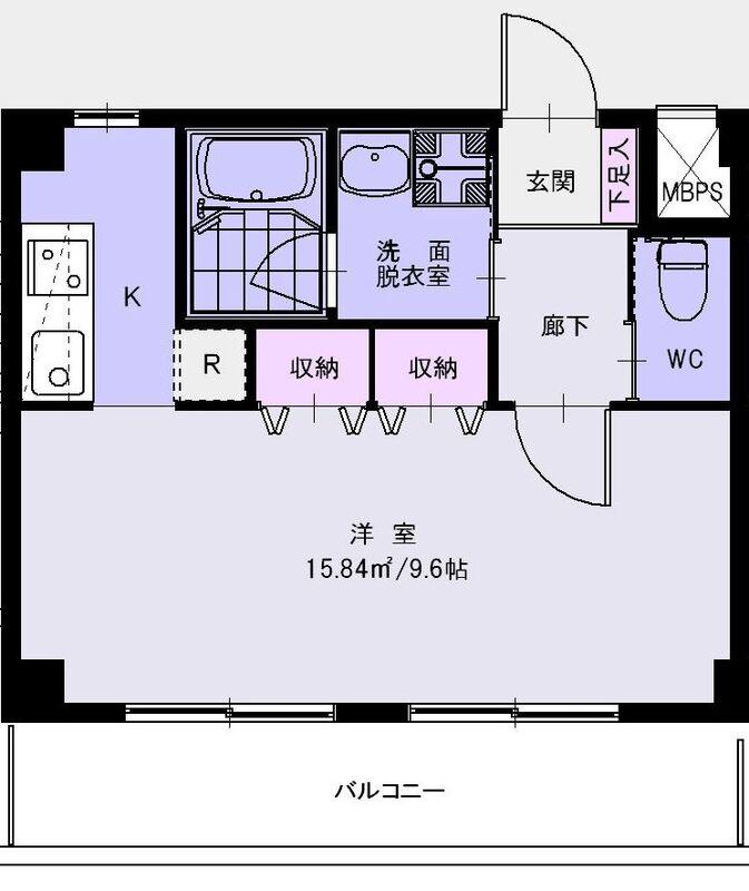 CASA CAMINO(ワンルーム/1階)の間取り写真