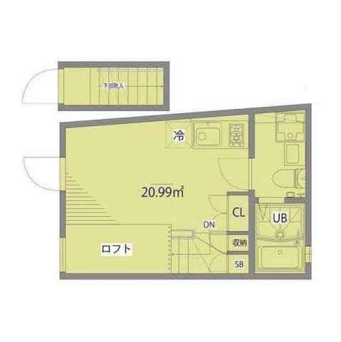 グランエッグス品川中延(ワンルーム/2階)の間取り写真
