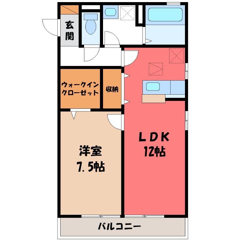 コルティーZ(1LDK/1階)の間取り写真