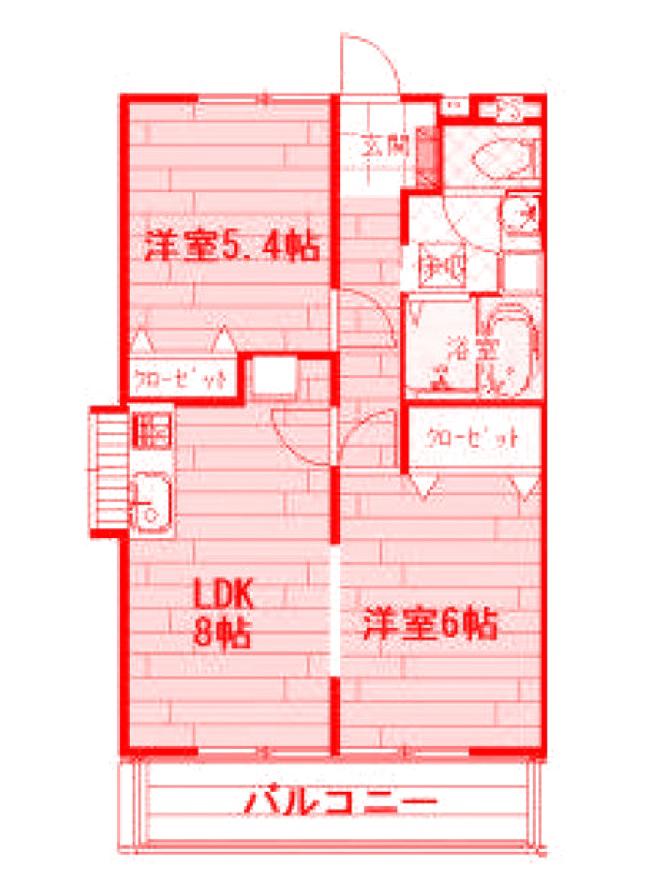 サンベール洋光台(2LDK/1階)の間取り写真