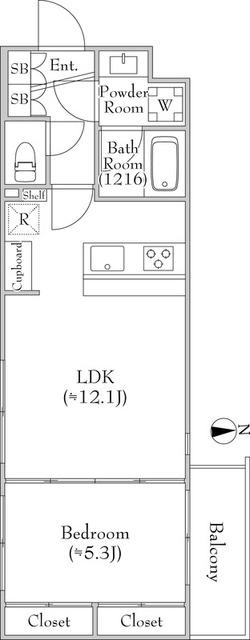 レクシード目白(1LDK/4階)の間取り写真