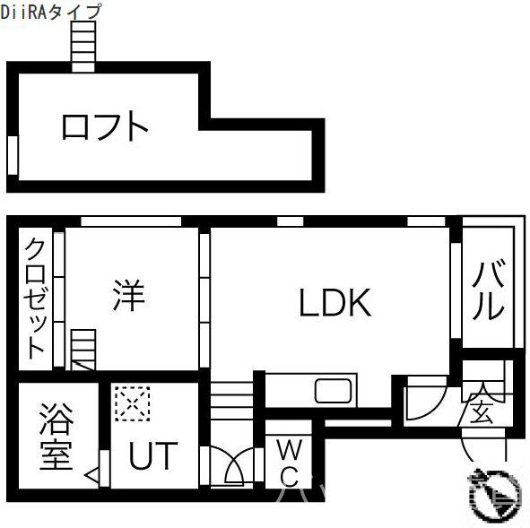 カーバンクル(1LDK/2階)の間取り写真