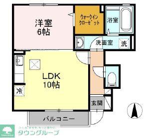アストルム(1LDK/1階)の間取り写真