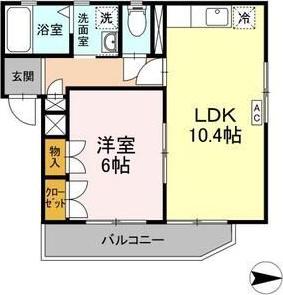 メゾンドエリシオン(1LDK/2階)の間取り写真