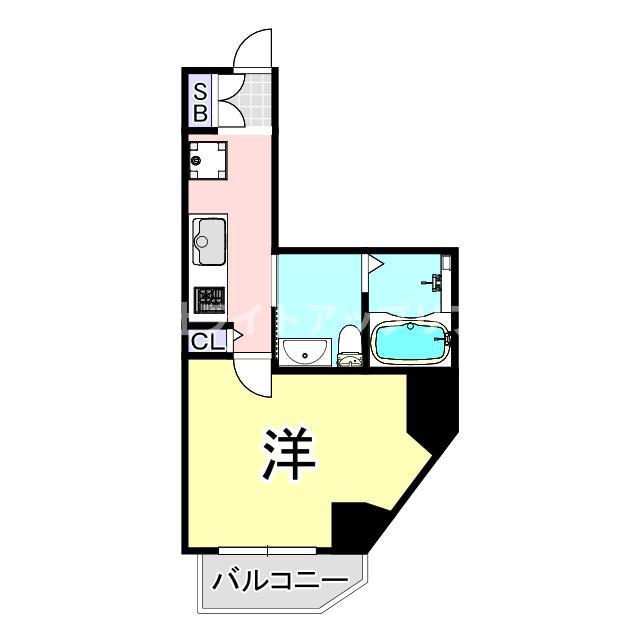 UーRO湊川公園前(1K/5階)の間取り写真