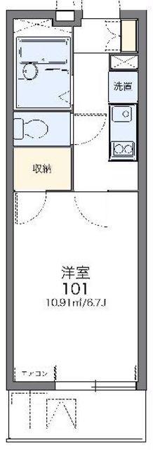 レオパレスブランシェ(1K/3階)の間取り写真