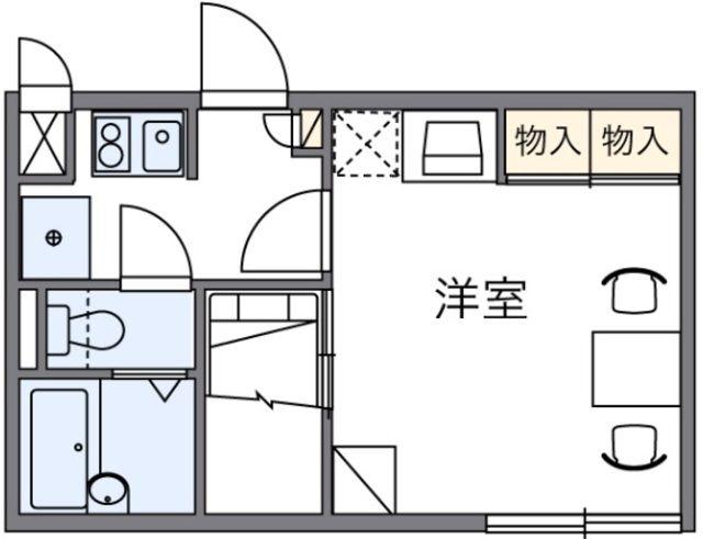 レオパレスアローハイム(1K/2階)の間取り写真