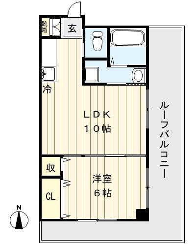 都営三田線 白山駅(東京) 徒歩3分 4階建 築47年(1LDK/3階)の間取り写真
